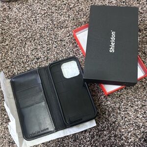 Black Leather Phone Case